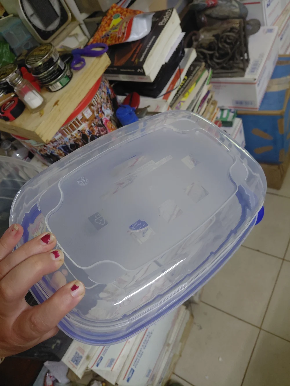 4-piece Kroger BPA-Free Durable Plastic Food Storage Container set featuring a c